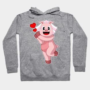 Pig Bride Heart Wedding Hoodie